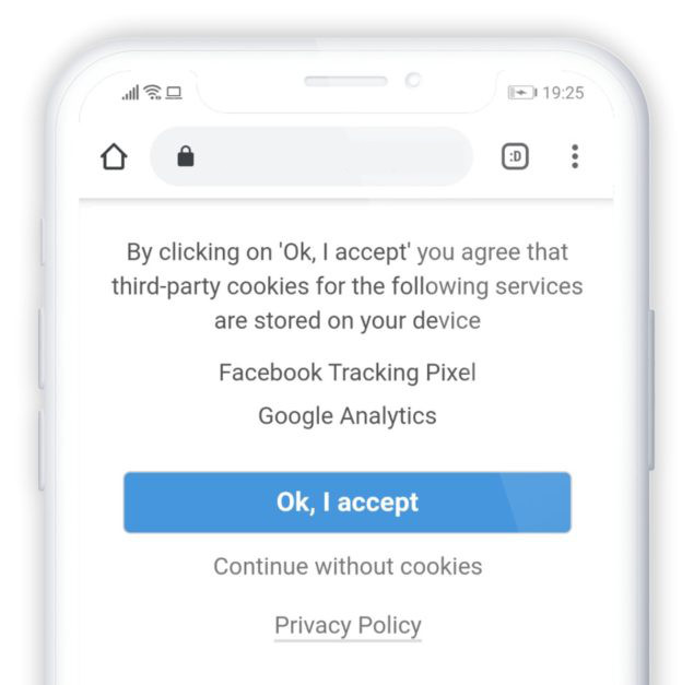 Consent Popup for GDPR/CCPA compliancy