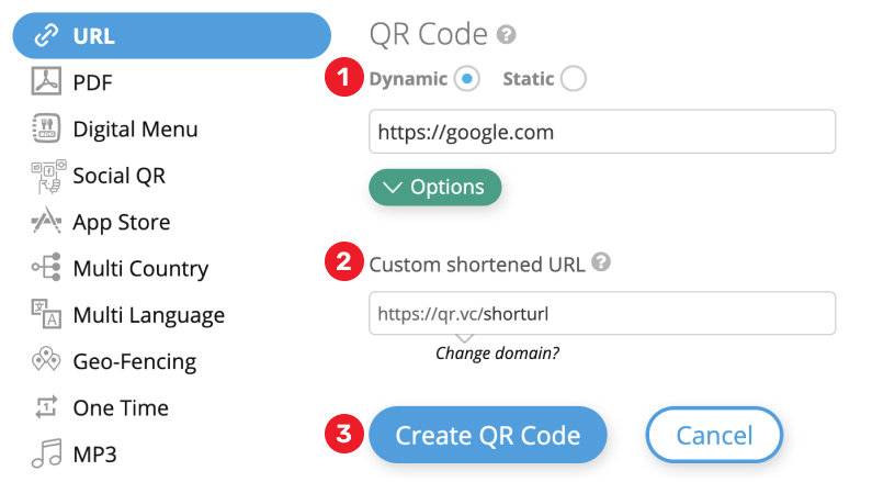 Erstellung eines dynamischen QR Codes
