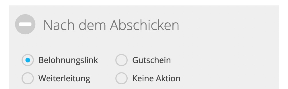 Festlegen einer Aktion nach Formularübermittlung
