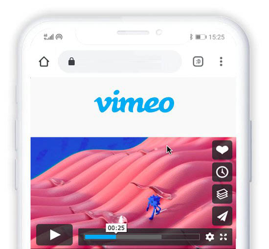 vimeo video auf smartphone