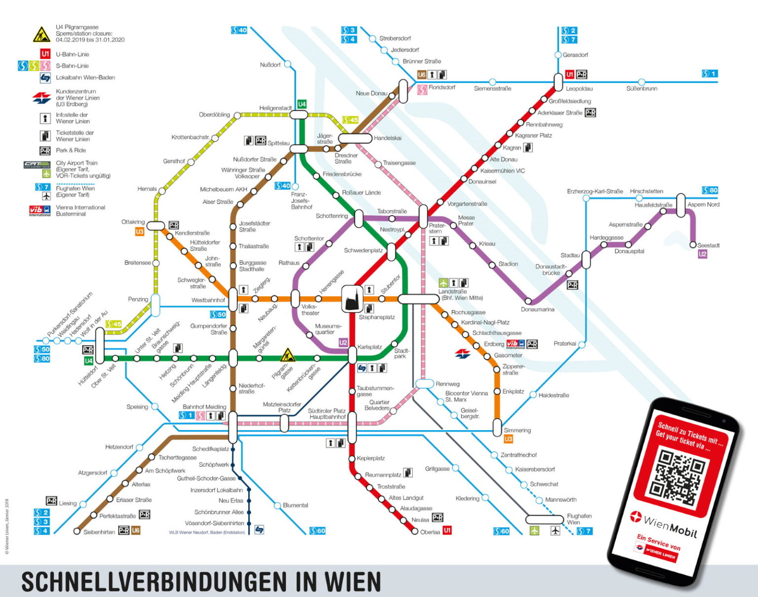 Fahrkarten per QR Code bei Wiener Linien