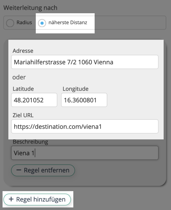 Geo-Fencing QR Code closest distance