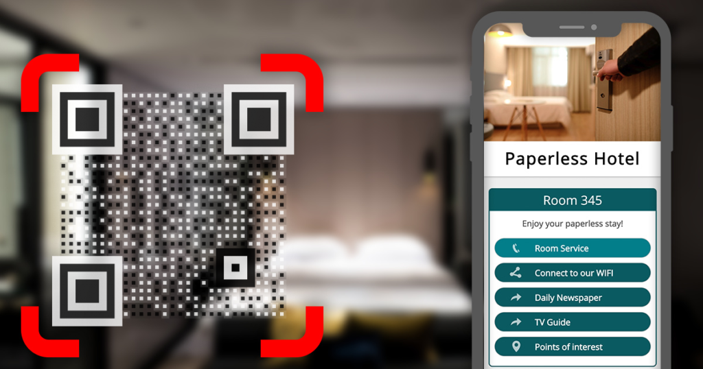 QR Code für Zimmerservice, Smartphone