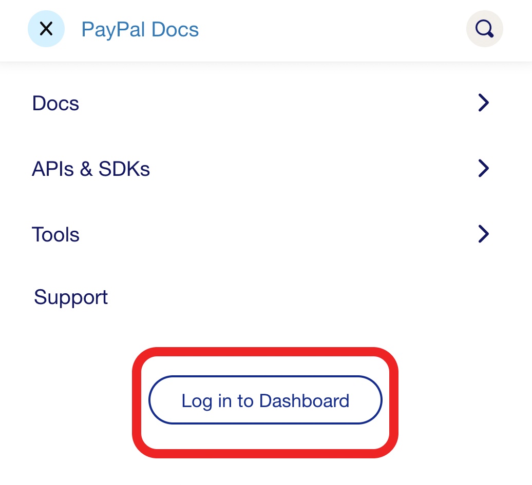 Login PayPal Developer